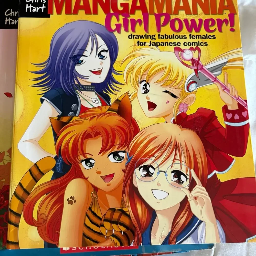 Lot of 5 Manga Drawing Books Ben Krefta Chris Hart Scholastic Anime Art